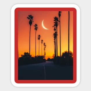 Sunset Moon Sticker